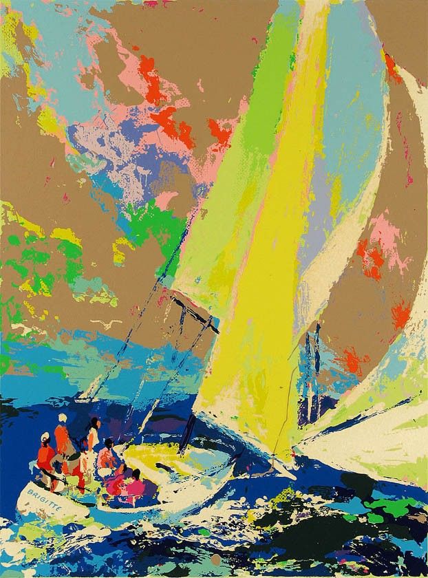 Leroy Neiman Normandy Sailing